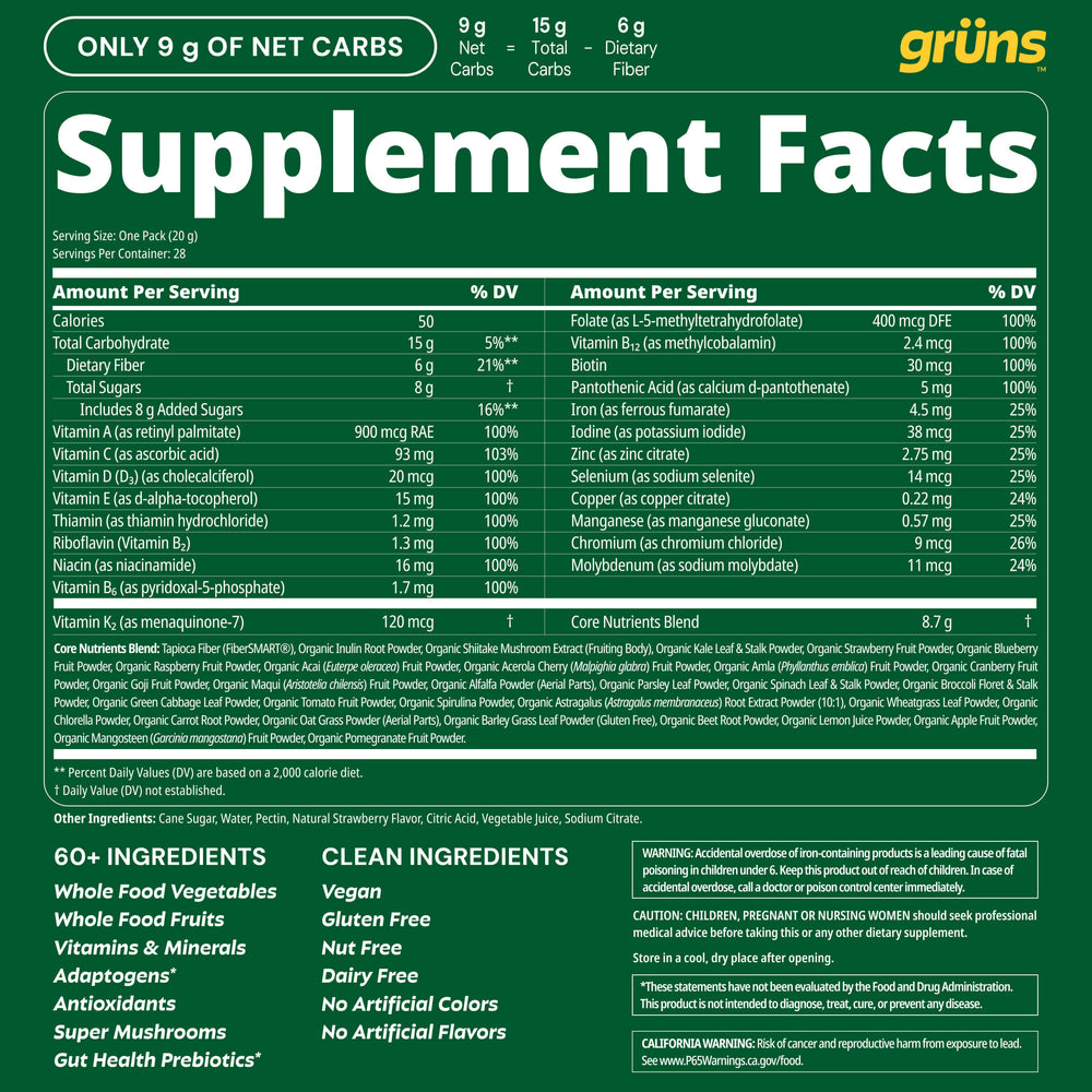 Grüns Superfood Gummies(Original)